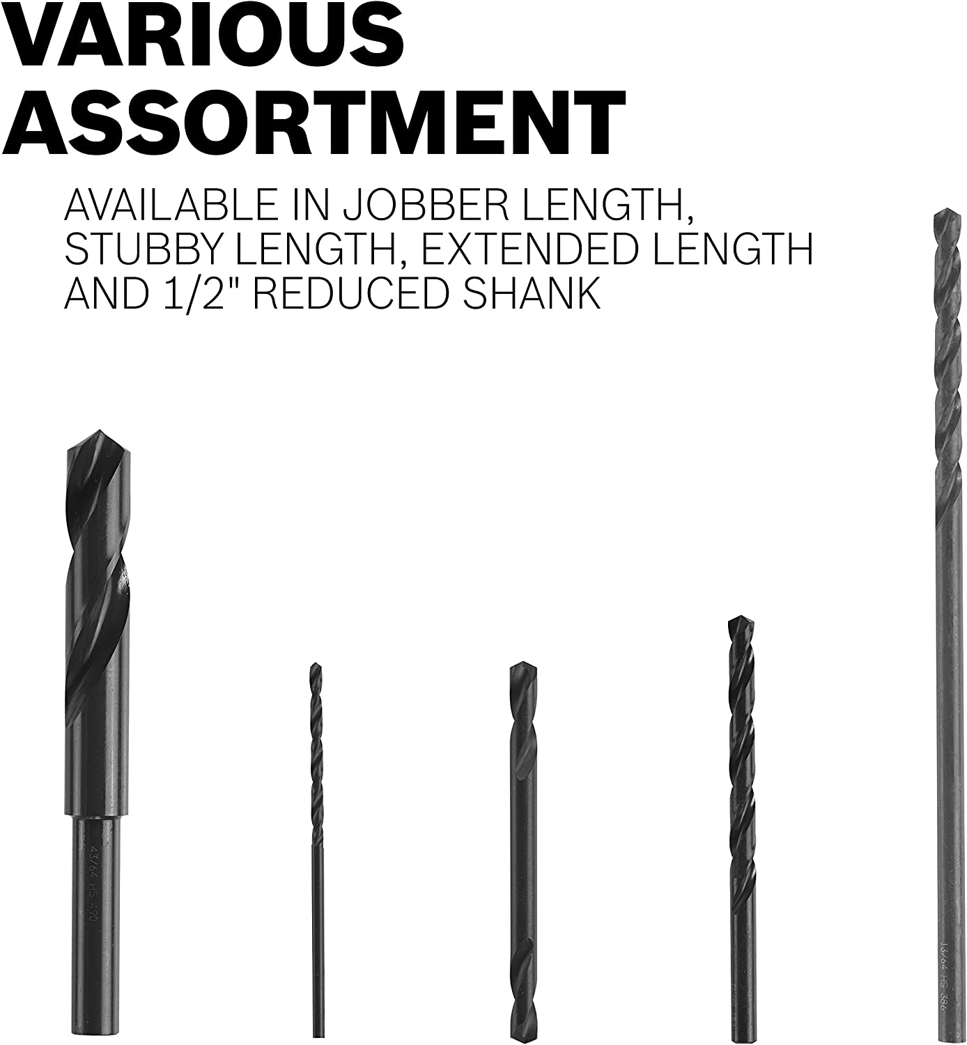 Bosch BL4141 7/32 Zoll x 3-3/4 Zoll Fractional Jobber Schwarzoxid Bohrer - Bild 5 von 5